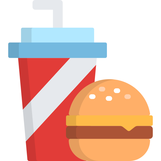 illustration d'un soda et d'un burger